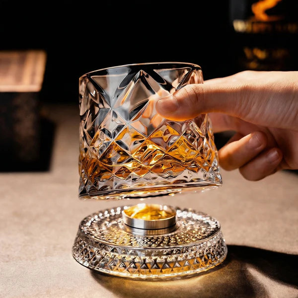 ORBYS® - Verre à Whisky Rotatif | 5 Designs au Choix