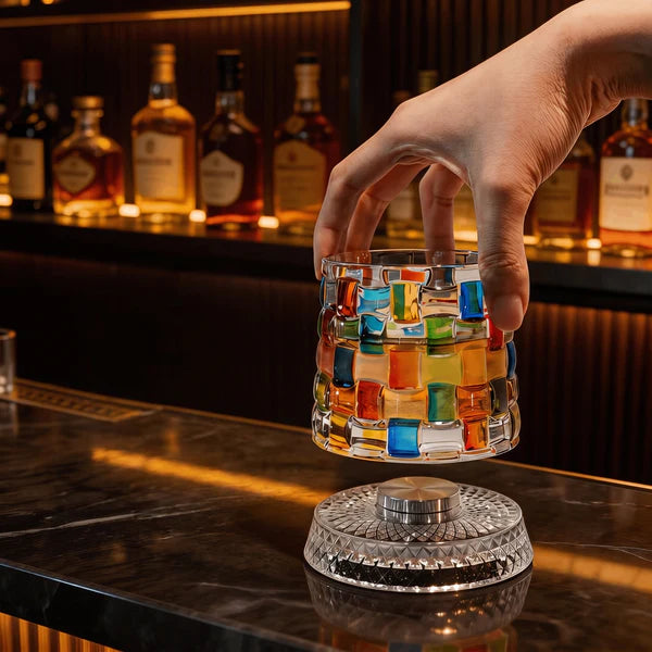 ORBYS® - Verre à Whisky Rotatif | 5 Designs au Choix