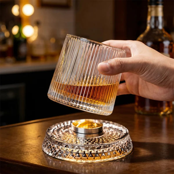 ORBYS® - Verre à Whisky Rotatif | 5 Designs au Choix